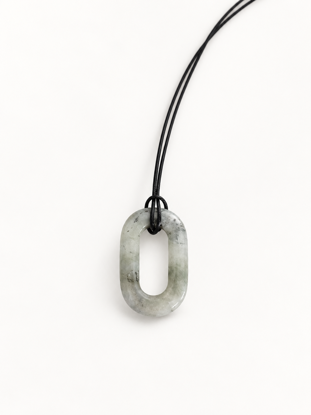 Mist Loop Natural Gemstone Cord Necklace