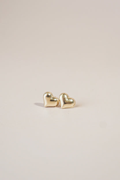 Puffy Heart Stud Earrings