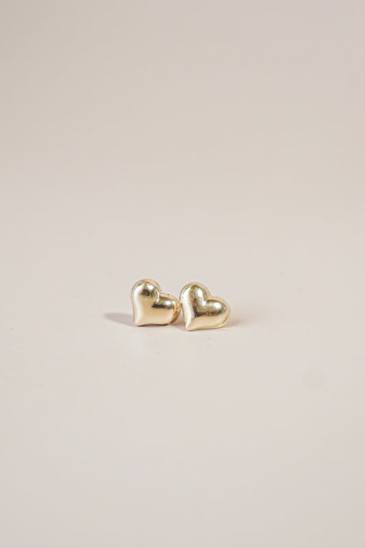 Puffy Heart Stud Earrings