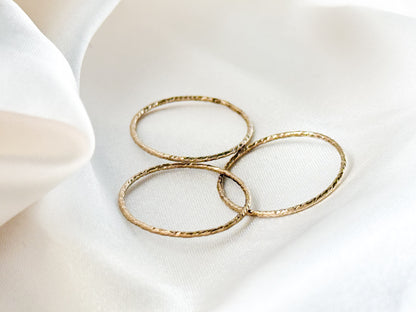 Sparkling Gold Stackable Ring