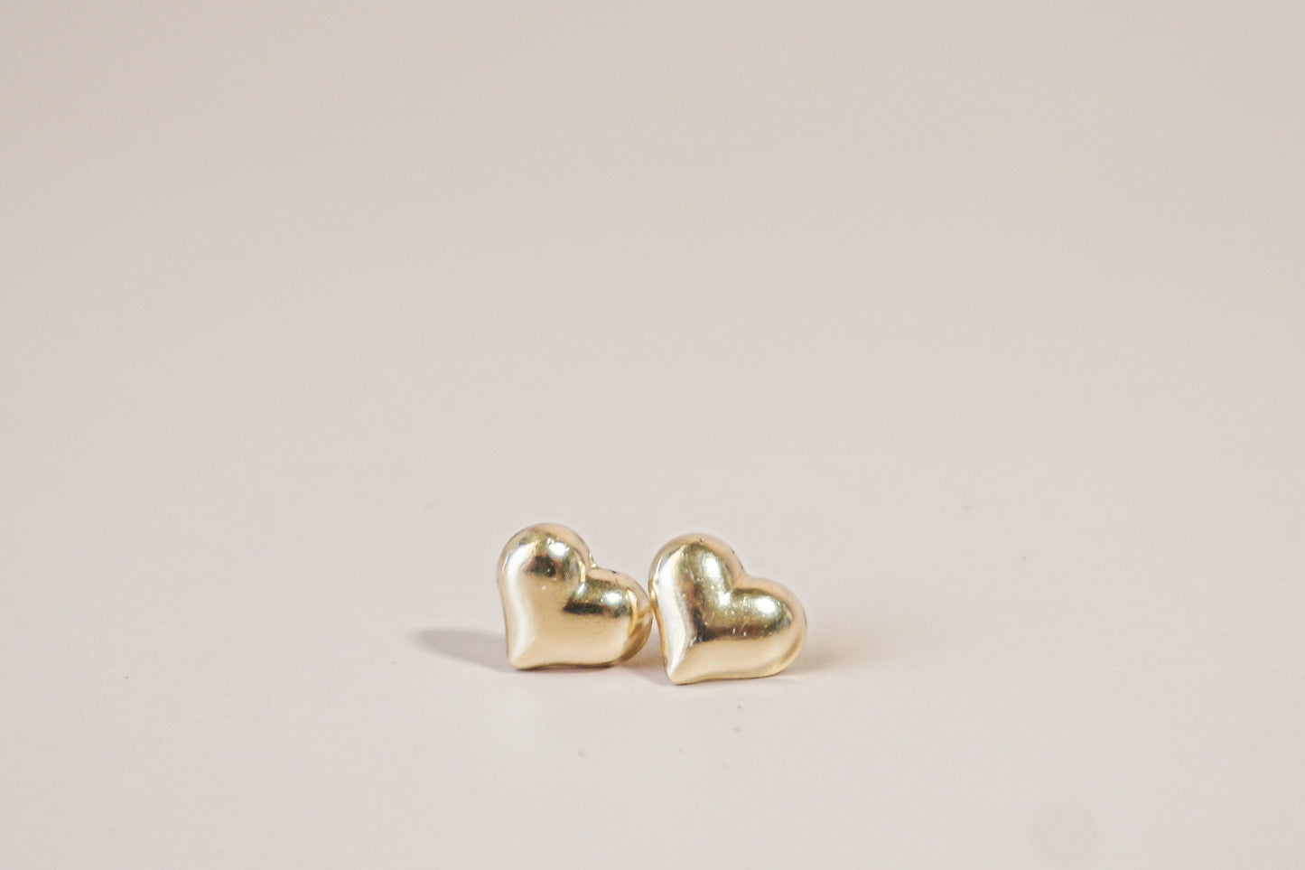 Puffy Heart Stud Earrings