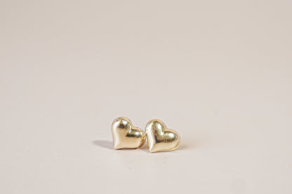 Puffy Heart Stud Earrings