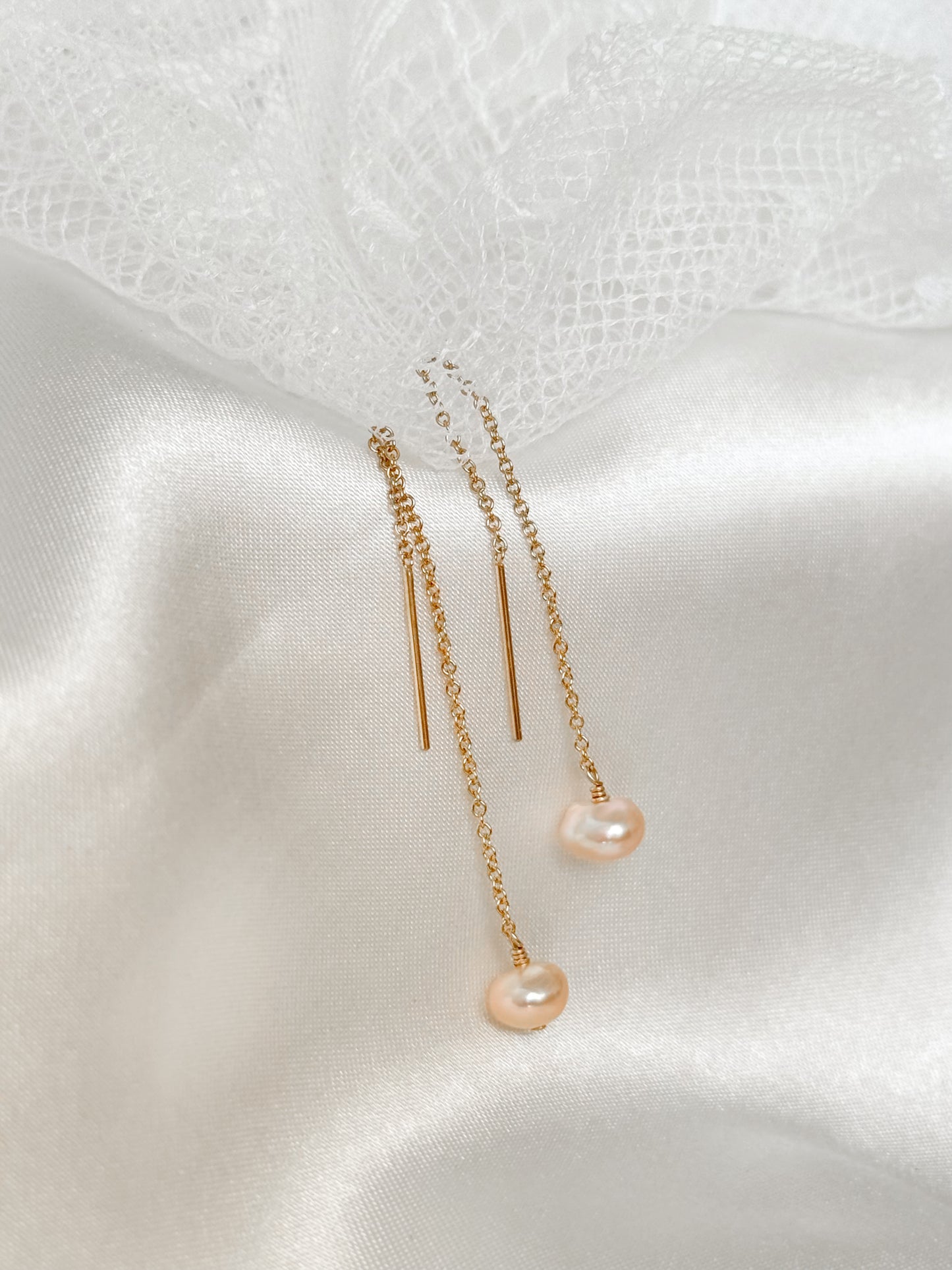 Tiny Pearl Drop Earrings