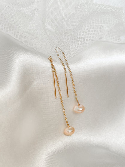 Tiny Pearl Drop Earrings