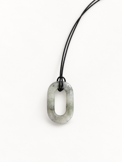 Mist Loop Natural Gemstone Cord Necklace