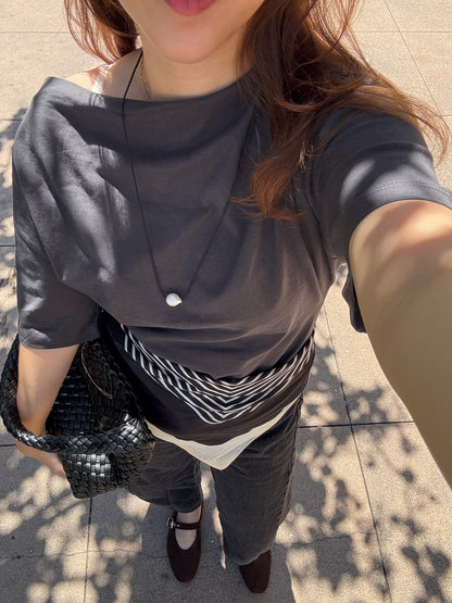 Black Tide Pearl Necklace