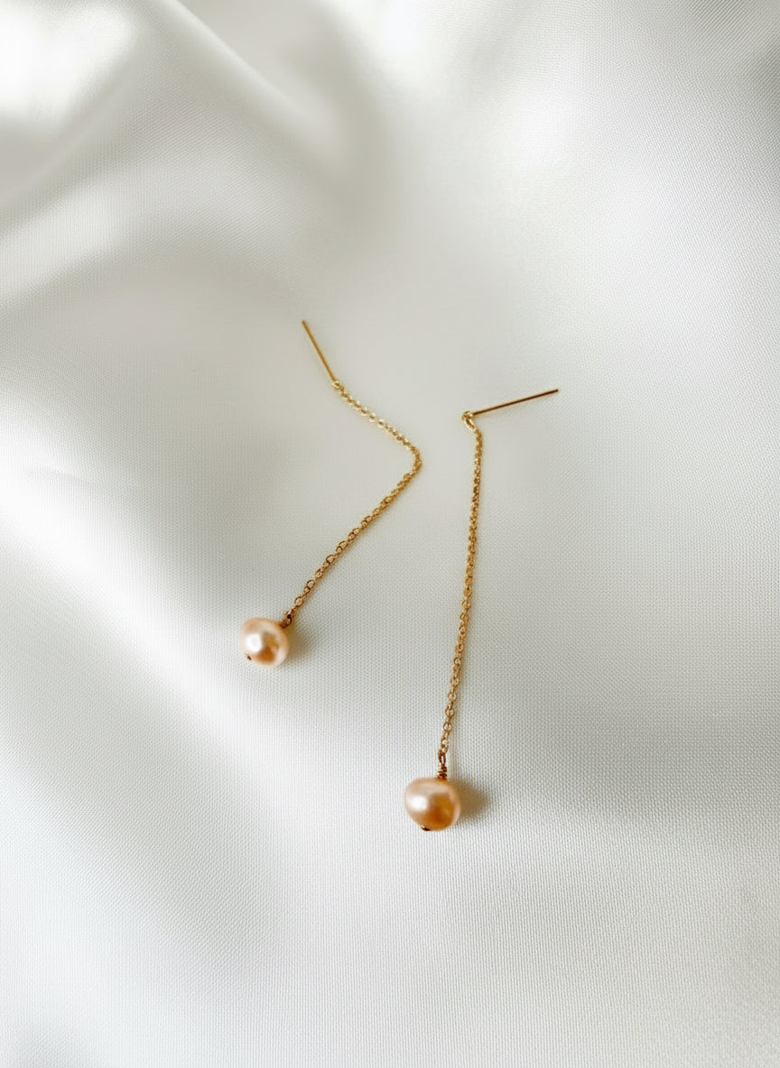 Tiny Pearl Drop Earrings