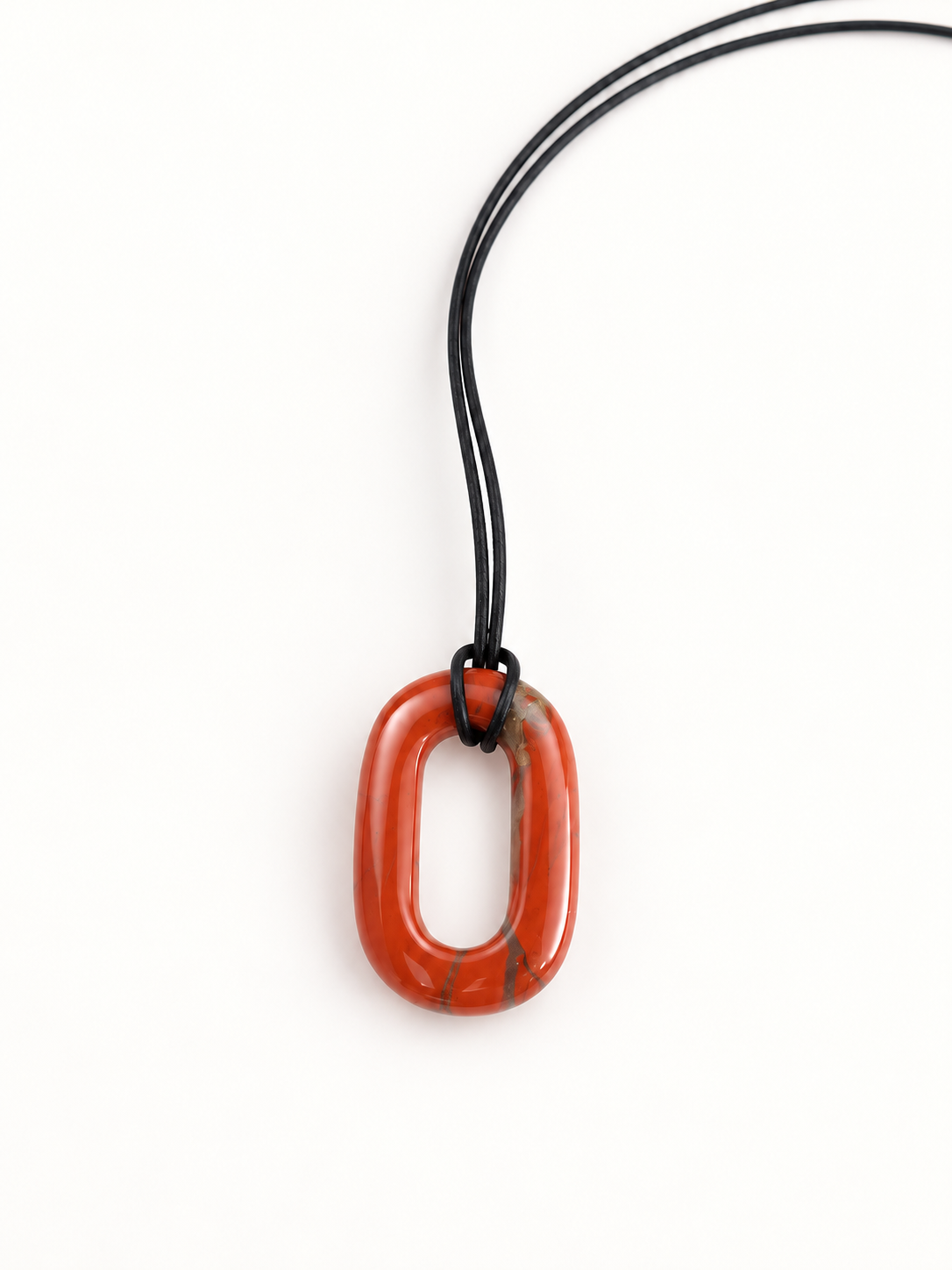 Mist Loop Natural Gemstone Cord Necklace
