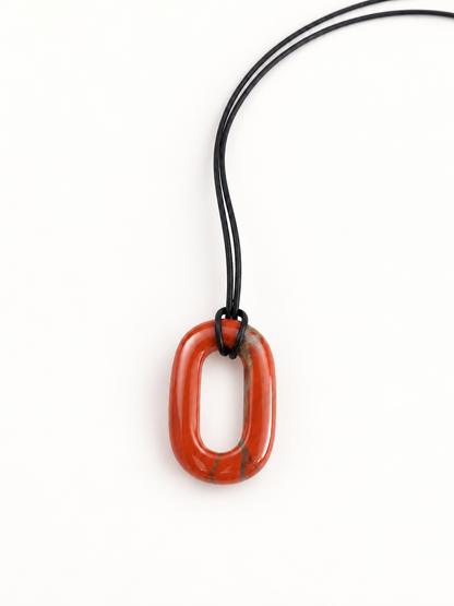 Mist Loop Natural Gemstone Cord Necklace