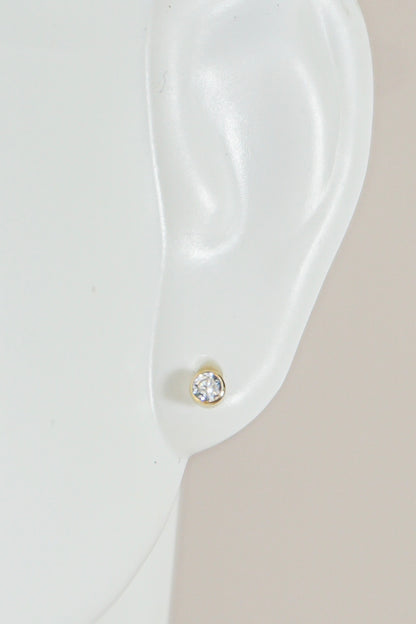 Tiny Diamond Stud Earrings