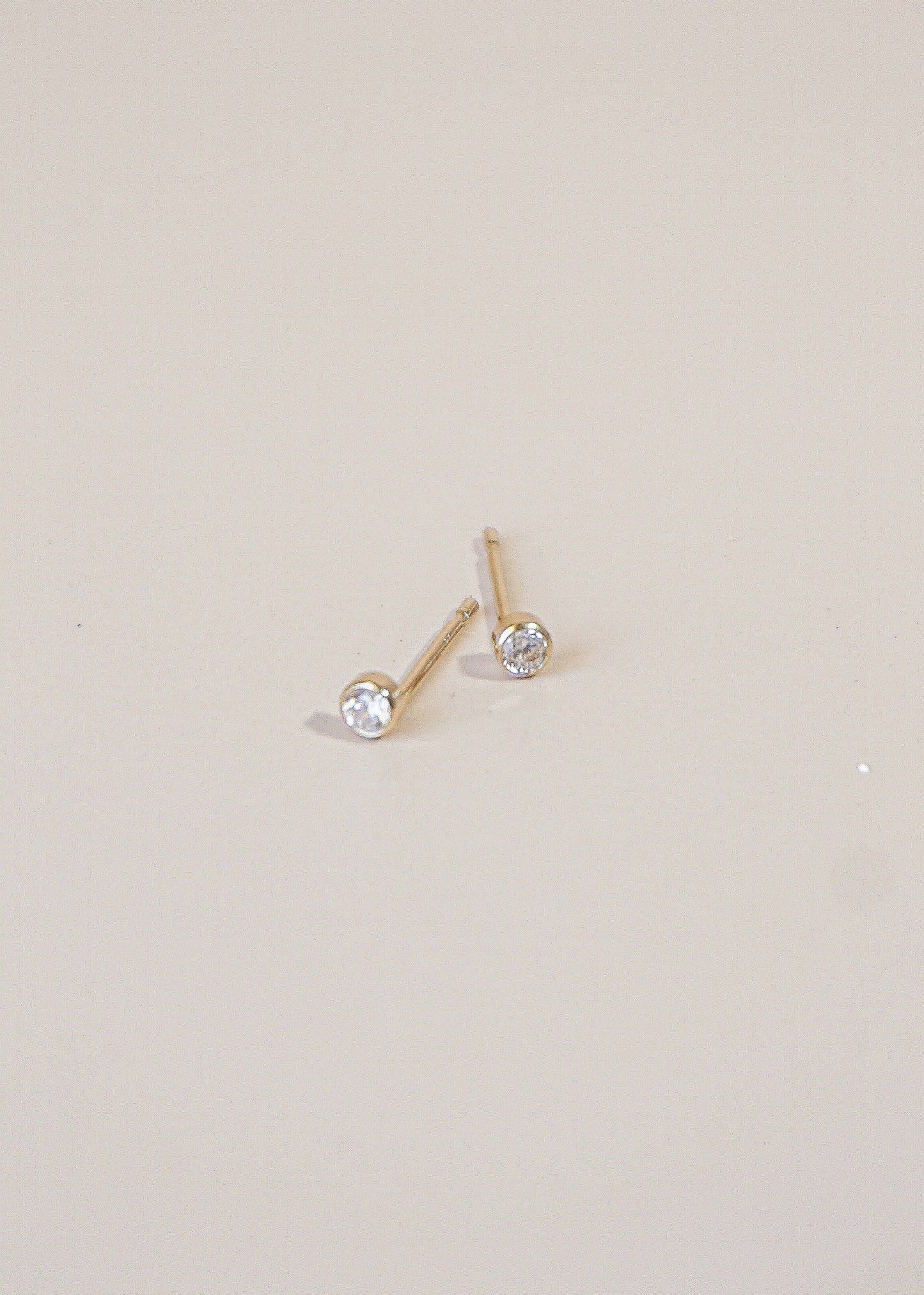 Tiny Diamond Stud Earrings
