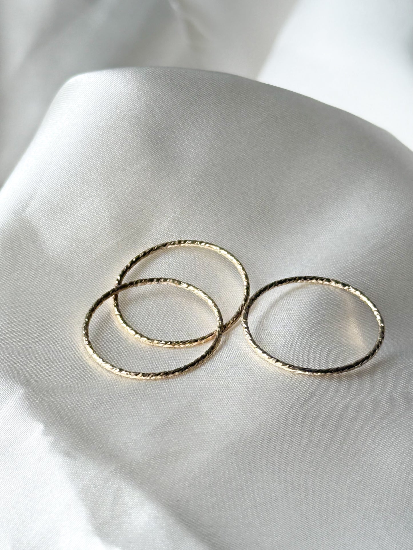 Sparkling Gold Stackable Ring