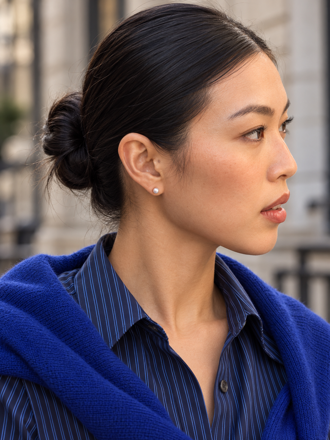 Minimal Freshwater Pearl Stud Earrings