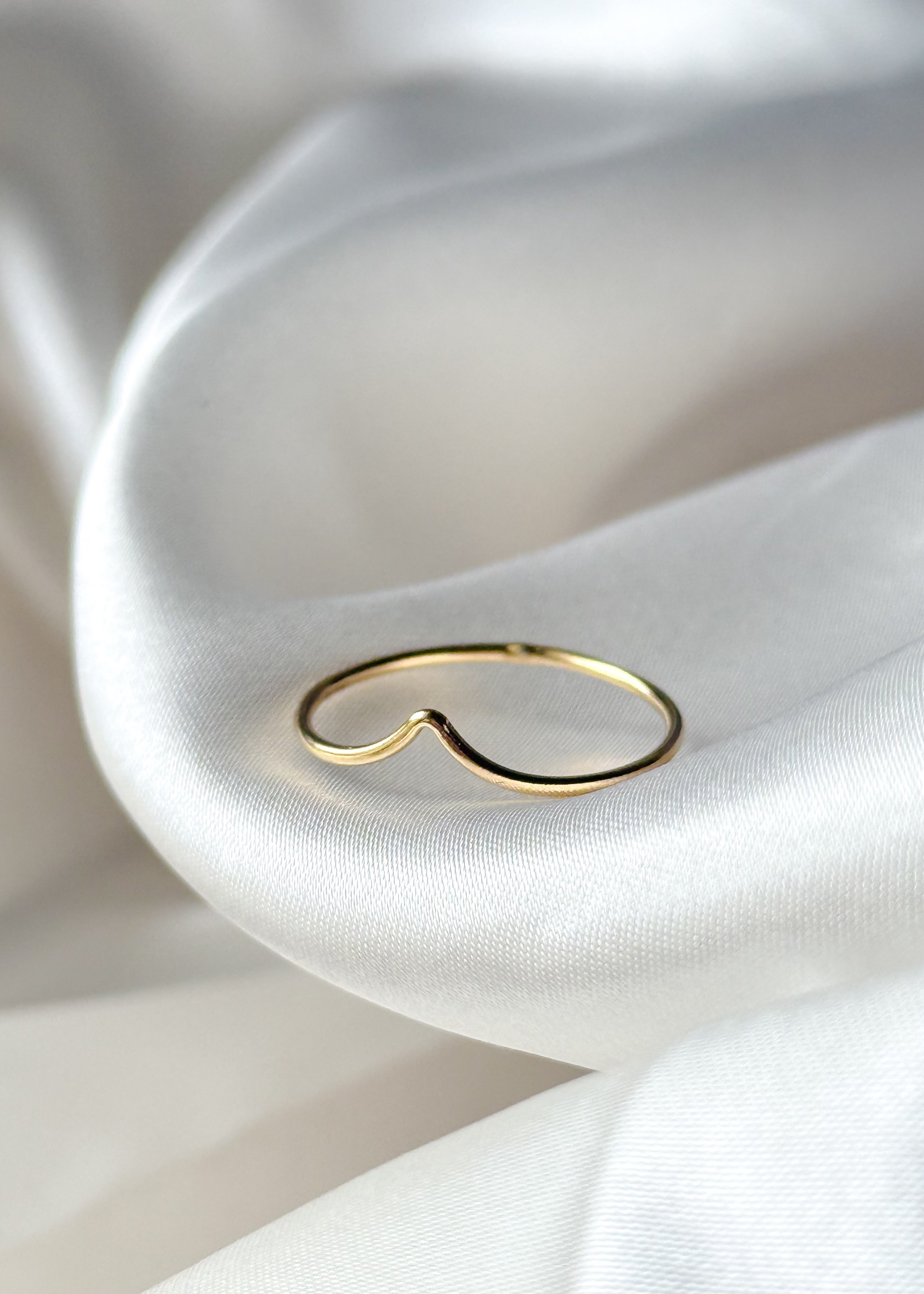 Chevron Gold Ring - 14K Gold-Filled Handcrafted Elegance | Hope Jewelry ...