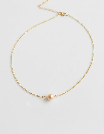 Peach Lover Pearl Choker