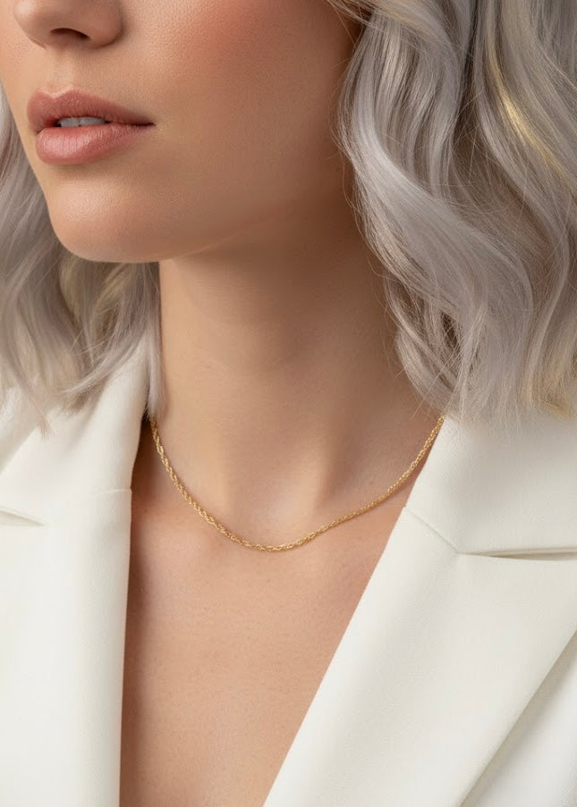 Rope Chain Layer Necklace | 14K Gold-Filled Delicate Chain - Hope