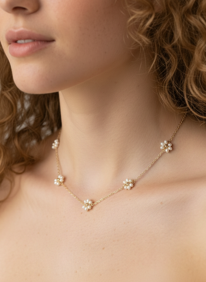 SHASTA Daisy Pearl Necklace