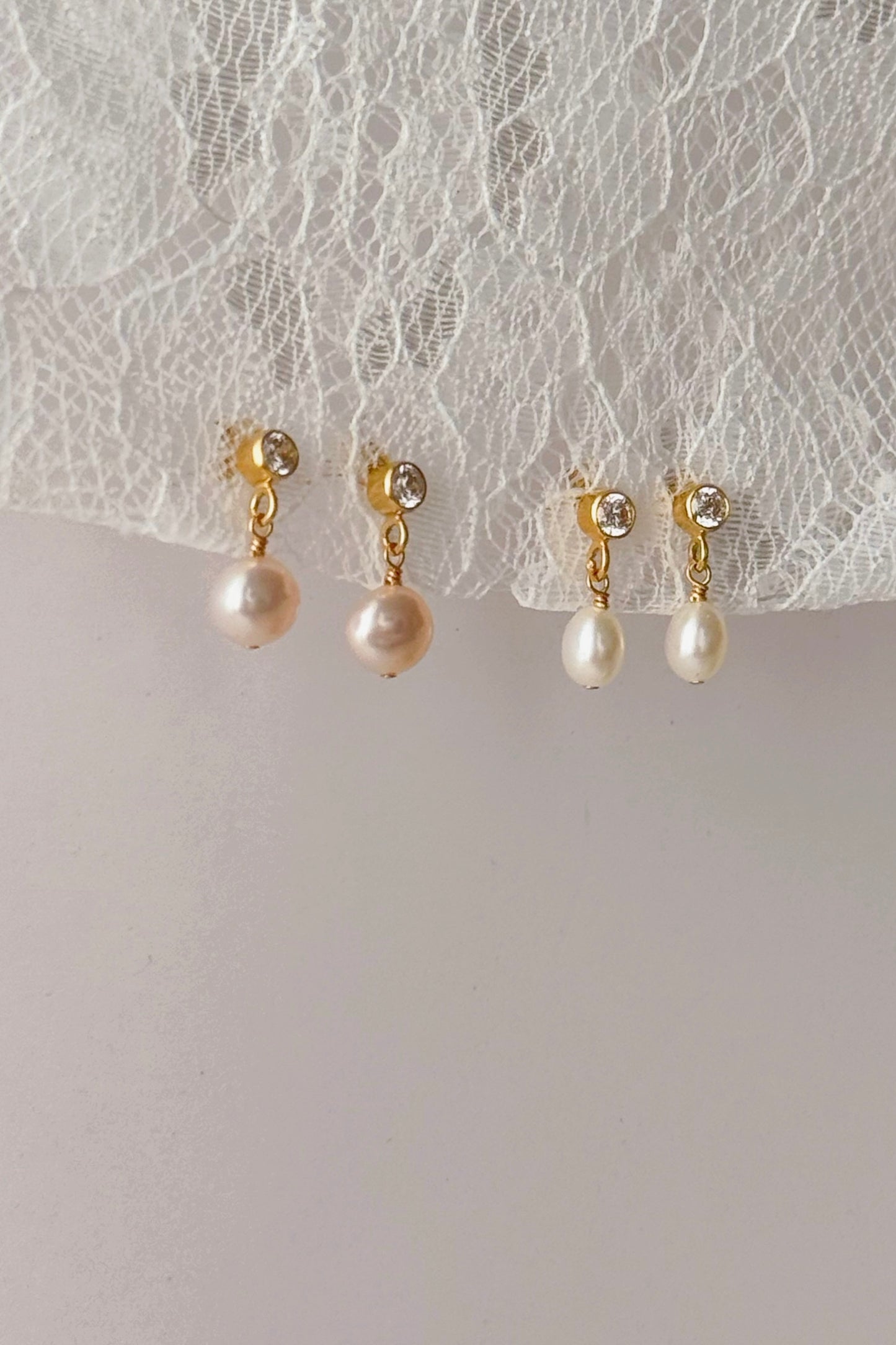Pearl & Diamond Earrings