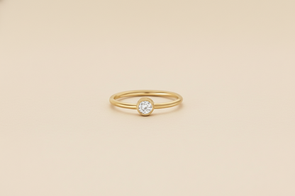 Large Bezel Ring White