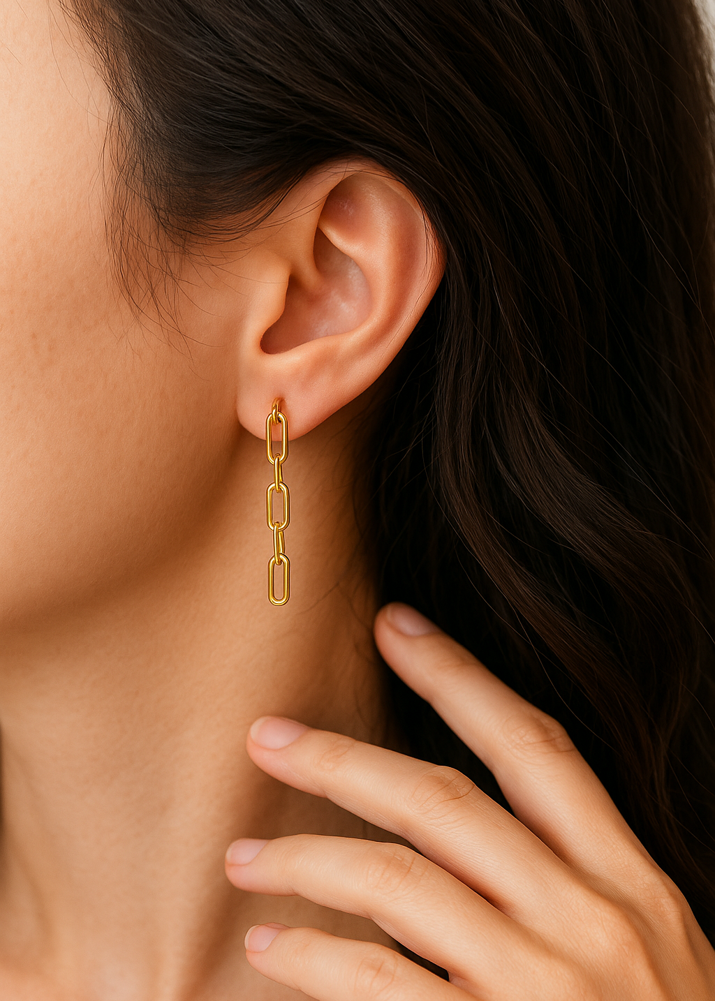 Just Me Link Chain Earrings