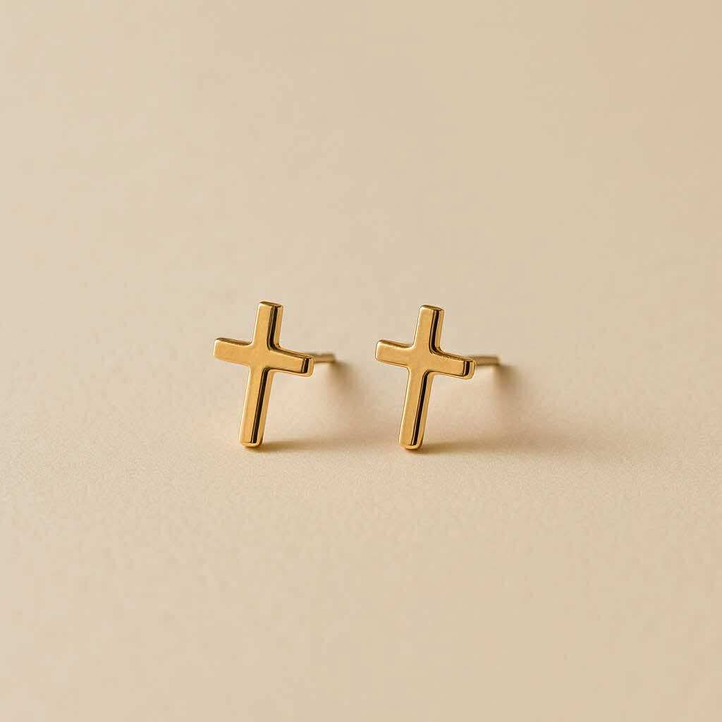 Little Cross Stud Earrings