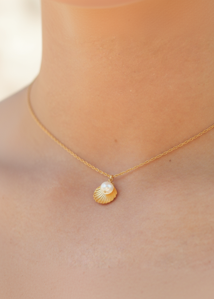 Calico Sea Shell Necklace - 14K Gold-Filled Pearl Jewelry | Hope ...
