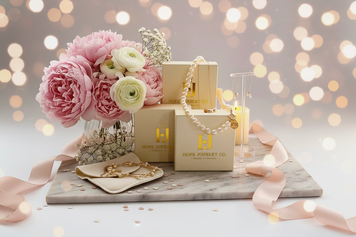 Soft blush pink peonies and white florals