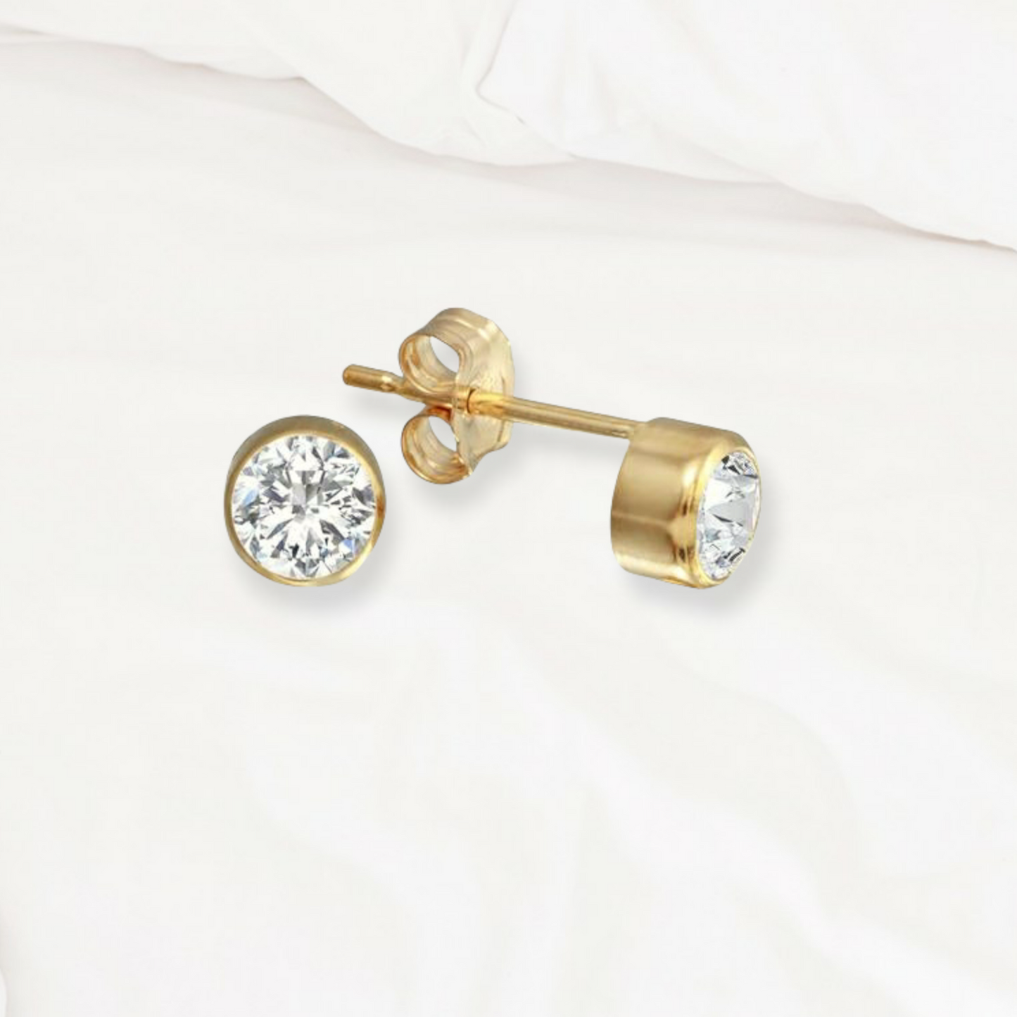 Tiny Diamond Stud Earrings