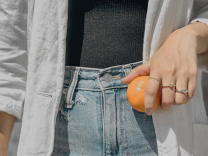 Large Bezel Ring White