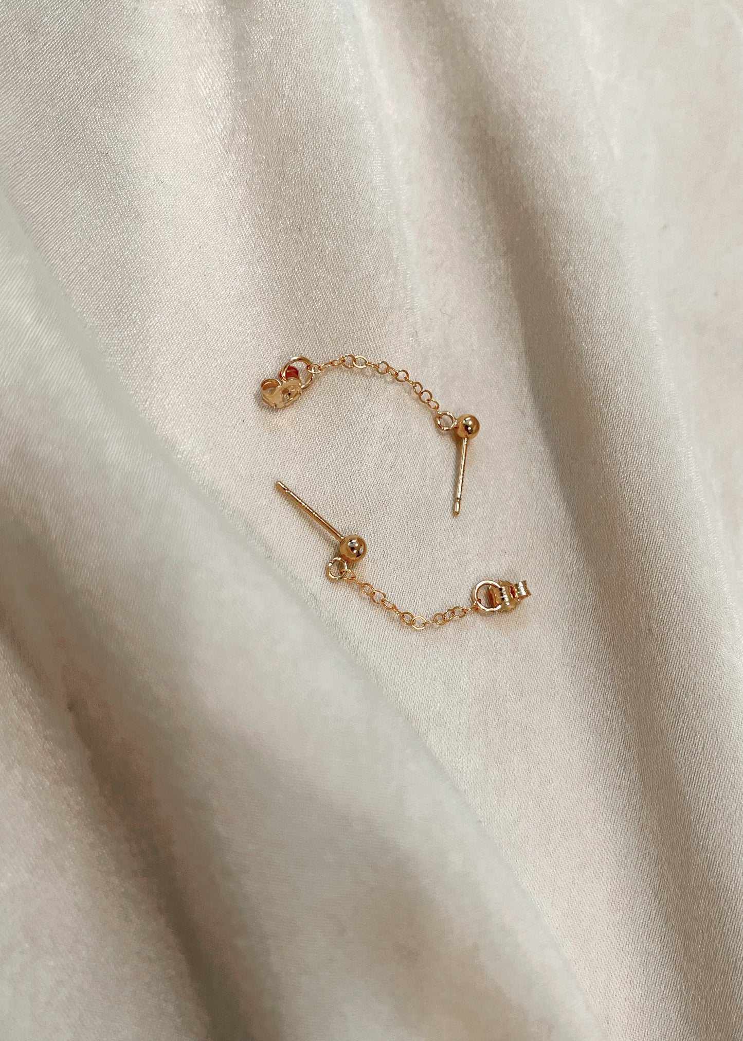 Minimal Ball Chain Earrings