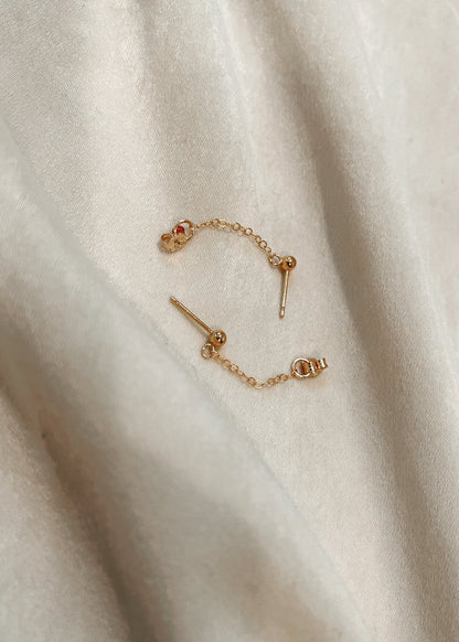 Minimal Ball Chain Earrings