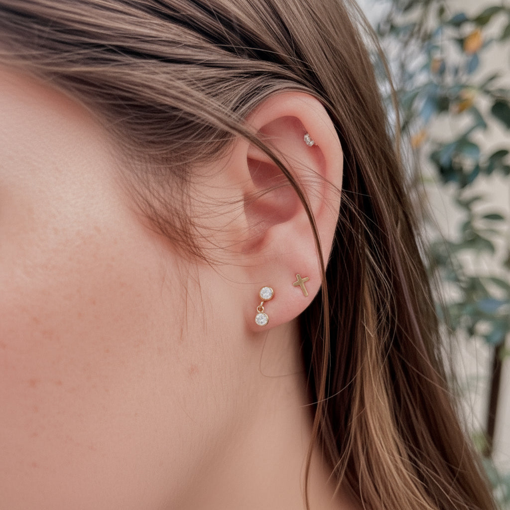 Little Cross Stud Earrings