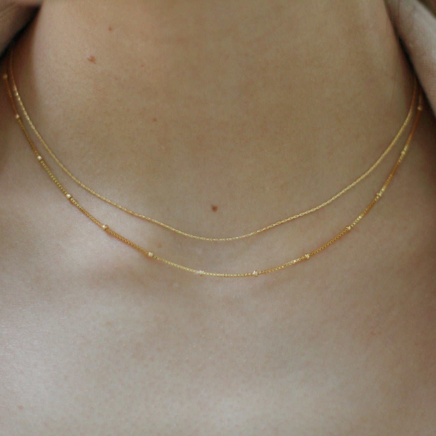 Dot Chain Layer Necklace