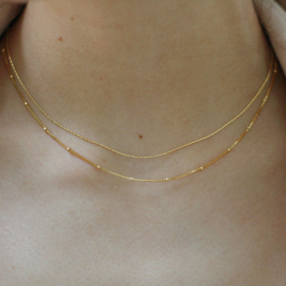 Dot Chain Layer Necklace