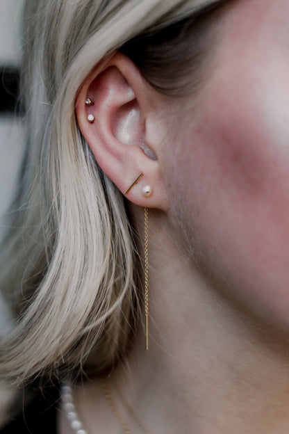 Tiny Diamond Stud Earrings