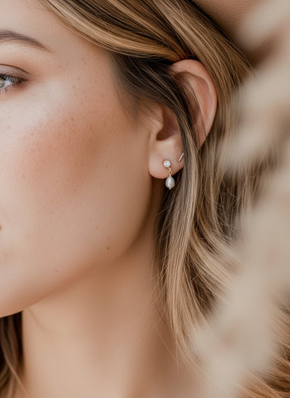 Pearl & Diamond Earrings